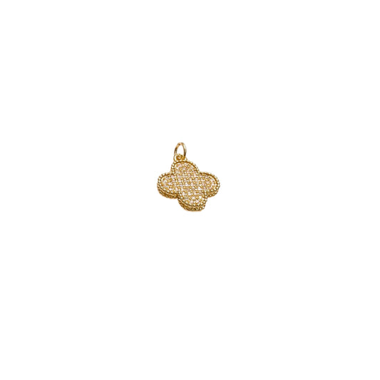 PAVE CLOVER CHARM