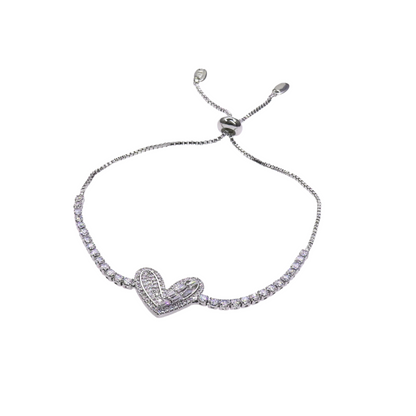 TENNIS HEART SLIDE BRACELET