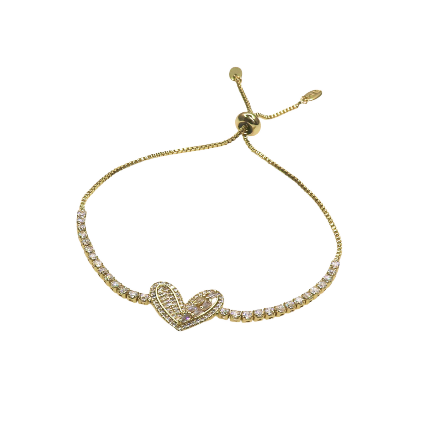 TENNIS HEART SLIDE BRACELET