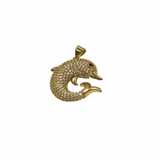 DOLPHIN FULL ZIRCONIA CHARM